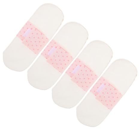 LRXIYODE Wiederverwendbare Menstruationsbinden Waschbare Stoffbinden aus Baumwolle mit Schutz vor Auslaufen 4 Stück Weich und Atmungsaktiv für Frauen für Menstruationszeiten und Wochenbett