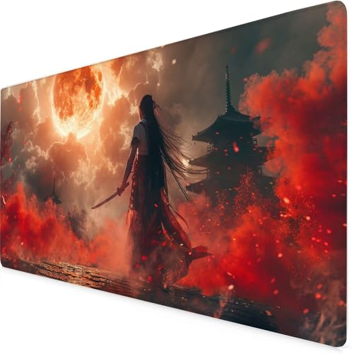 Hero Gaming Mouse Pad Moon Large Mouse Mat Comfortable Mousepad with Smooth Cloth Surface, Textured Wear Resistant, Improved Precision and Speed, Mousemat 1500x800x3mm Desk Accessories for Men K7-808