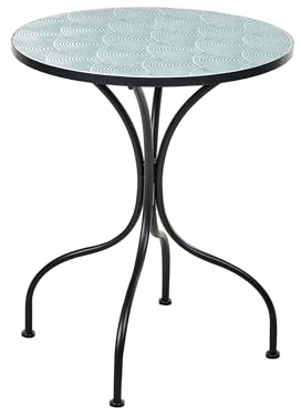 Outdoor Bistrotisch Metall Eisen schwarz rund ø 60 cm Vintage Stil Anapo