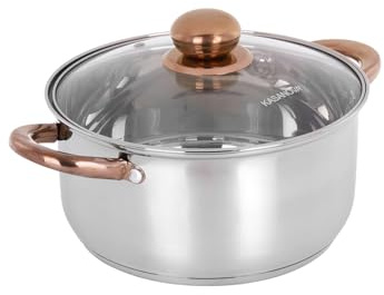 Casseruola 22 cm acciaio inox Meravigliosa con coperchio