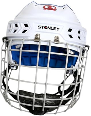 kesurpae Träningsutrustning Sporthjälm Huvudbonad Justerbar passform och slagkraft Hjälmfunktioner För professionella ishockeyspelare Ishockeyutrustning för snabbåkning på, Vit, XL