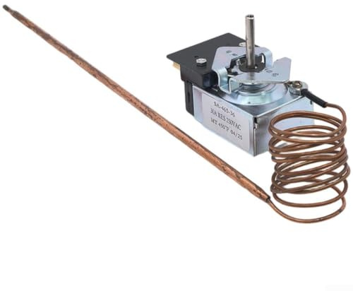 Thermostatic Controller Switch SA-465-36 for Electric Frying Pans, Temperature Controller 100-450°F with Flame Protection, Robust Steel and Copper Construction, Easy to Replace