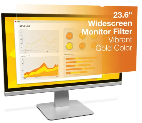3M Privacy Filter GF236W9B Gold for 23.6 Widescreen Monitor (16:9 Aspect Ratio)