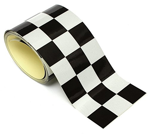 Alamor 3 Inch Checkered Fahne Vinyl Aufkleber Tape Car Motorrad Bike Tank Aufkleber