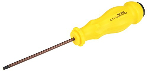 sourcing map Torx Tournevis T10 Magnétique Étoile Tournevis avec 3 S2Arbre et Antidérapant Jaune Poignée