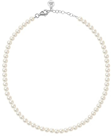 Morellato Collana da donna, collezione Perla Essenziale, in argento Sterling, perle coltivate - SANH01, Argento 925 riciclato, Perla