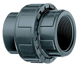INTERPLAST Raccord Union Mixte 3 pièces Ø50 x 1 1/2-16 Bars