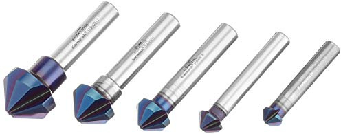 KARNASCH 201649 Countersink VHM Blue-Tec 90° Set enthält Ø 10,4, 12,4, 16,5, 20,5, 25,0 mm