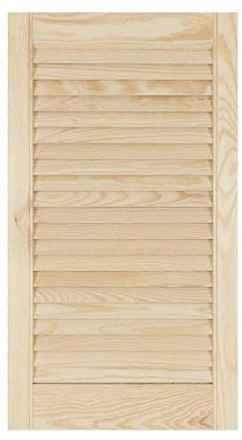 Louvre Door – Pine Wood – Vented Open – Ready to Paint Internal Louvre Cupboard Doors – Slatted Wardrobe Doors – Various Sizes (720mm (28.4) Height, 394mm (15.5) Width)