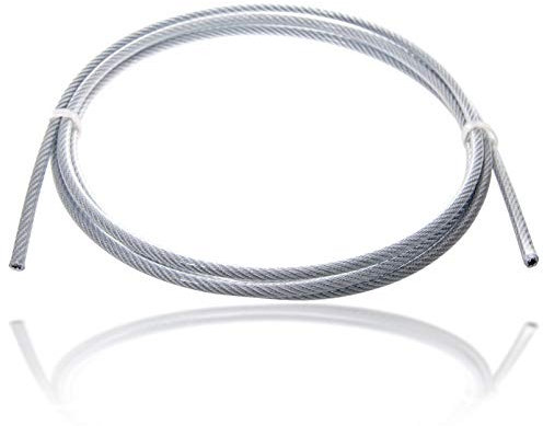 Drahtseile24 Drahtseil Stahlseil ummantelt – ummanteltes Stahlseil | 3mm – 12mm | 0,5m – 200m | Ø 6mm (4 auf 6) | 20m
