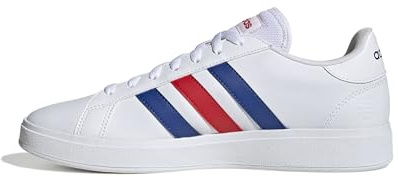 adidas Hombre Grand Court Base 2.0 Shoes, Cloud White / Royal Blue / Vivid Red, 46 EU