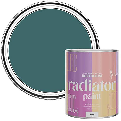 Rust-Oleum Green Heat Resistant Radiator Paint in Matt Finish - Peacock Suit 750ml, SHDRCT1176