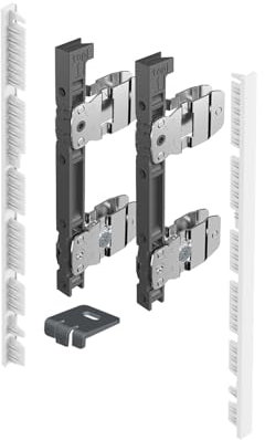 AvanTech YOU Verbinderset für Innenfront zum Selbstablängen, Nutzung mit Zarge, Systemhöhe 187, weiß_Artikel _ 9257617
