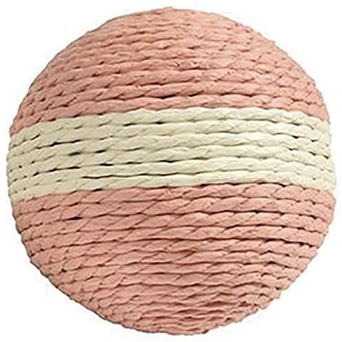 Bobby Boule - Balle à gratter pour Chat, Jouet pour Chat en Corde recyclée, Rose, 10 CM