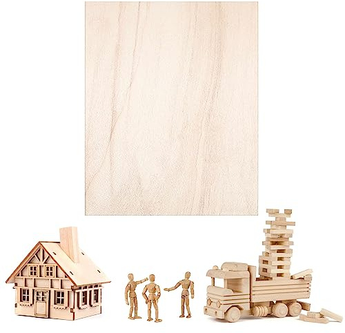 3mm Plywood A2 Basswood Board 59 x 42cm / 23.2 x 16.5in, Unfinished DIY Blank Sheets for Wood Craft, Rectangle Wooden for Painting, Engraving, Art, Home Decor