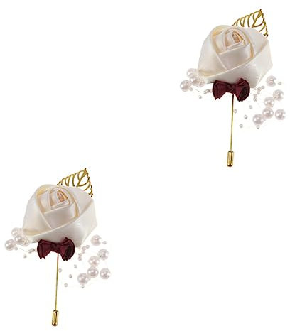 Abaodam 4 Stück Rosa Kleid Bräutigam Blumen Brosche Hochzeit Brustnadel Wäscheklammer Ansteckblume Hochzeit Anstecker Bräutigam Ansteckblume Kleidung Die Blumen Braut