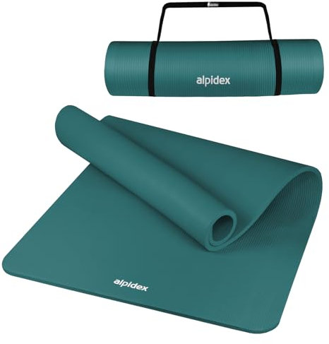 ALPIDEX Yogamatte Extra Dick 1,5 cm Gymnastikmatte 3 Größen E-Book rutschfest Phthalatfrei Fitness Matte Turnen Pilates Sport Physio HIIT Yoga Trainingsmatte Isomatte, Petrol, 190 x 60 x 1.5 cm