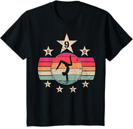 9 Jahre alt Gymnastik Geburtstag 9 Mädchen 9. Geburtstag Turnerin T-Shirt
