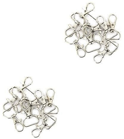 20 Pcs 360 Keychian Clasp Swivel Hook Swivel Trigger Hook Snap Hook for Bag Swivel Snap Hook Key Fob Key Holder Keychain Dog Button to Rotate Metal