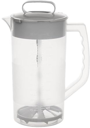 ZPZVEBEKK Jarra De Agua For Mezclar De Bebida Hermética Transparente De Leche Materna 2000Ml Con Émbolo Mezclador Tapón Ajustable Tapa Con Cierre Fórmula Jarra De Agua De Plástico For Jugo Té Leche