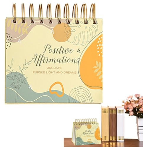 Motivierender Tischkalender, täglicher Affirmationskalender | Tischkalender 2025 - Standkalender mit täglichen Affirmationszitaten, ästhetischer Tischaufsatz für das Zuhause von Freunden,