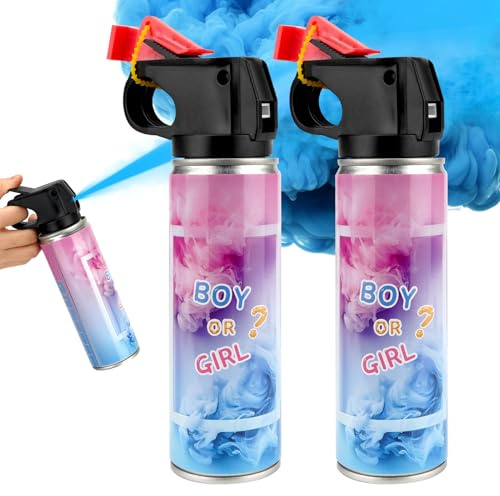 Canon Coriandoli Gender Reveal- Blu, Set di 2 - con polvere cannoni per coriandoli biodegradabili al 100% per rivelazione festa prenatale per annunci di sesso Baby Boy