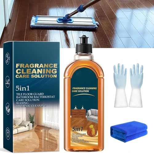 Spainho Floor Cleaner, 5 in 1 Fragrance Cleaning Care Solution, Dual-Action Stain & Odor Remover Floor Cleaner, for Hardwood Floors and Tile Floors (1PCS)