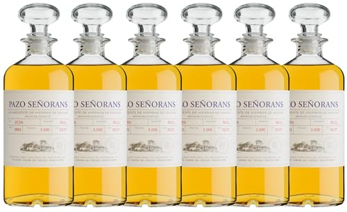 Pazo de Señorans - Aguardiente de Hierbas | Maceración natural en frío | 41 % vol. | Bouquet vegetal y equilibrado - 6 Botellas 50cl