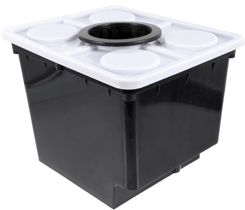 DOITOOL Seau de Culture Hors-Sol Hydroponique Noir avec Couvercle pour Légumes Fruits Jardin Balcon Potager Extérieur