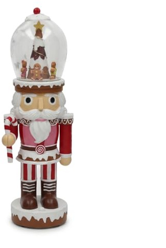 KAROLINE&CO. Cascanuez 40 cm avec lumière, musique et mouvement – Décoration de Noël – Figurine de Noël Premium pour ornements de Noël et décorations de Noël