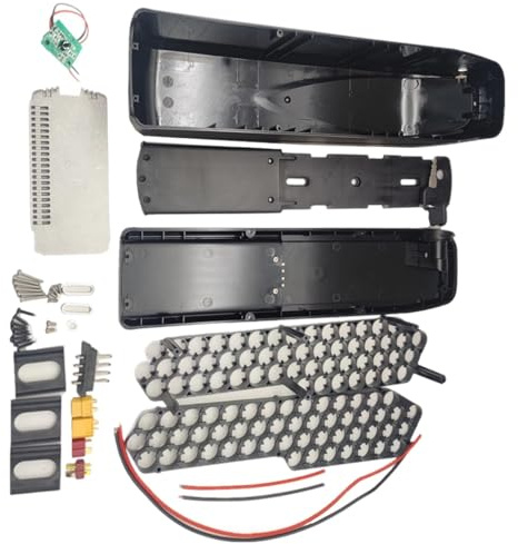 Uqezagpa Caja de baterías de litio para bicicleta eléctrica de 36 V 48 V, 52 x 18650 celdas para bicicletas eléctricas, alta capacidad, durabilidad, carcasa de metal ABS