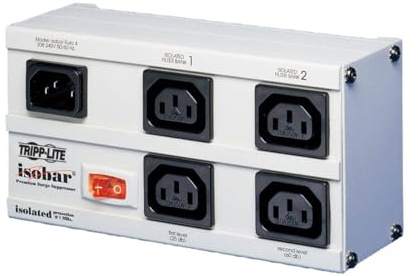Tripp Lite Isobar 4 Outlet International 200-240V Surge Protector Power Strip 2M Cord (EURO-4)