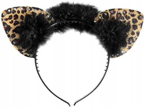 Leopardenohren – Strass-Accessoire für Kostüme
