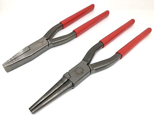 Spengler Zangen Paar Rund + Flach Dachdecker Klempner Rundzange Flachzange