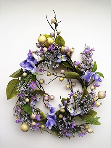 Holzmichel Türkranz Blumenkranz Kranz Blütenkranz Wandkranz Tischkranz Dekokranz lila