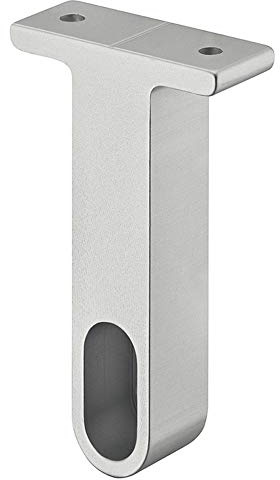 Gedotec Tringle à vêtements ovale – Tringle à vêtements en aluminium argenté mat – Tube de placard 1 000 mm – Tringle à linge 30 x 14 mm – 1 pièce – Tube de meuble pour montage mural et au plafond