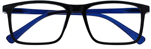 OPULIZE Ink Gafas De Distancia Corto De Vista Miopía Grande Negro Hombres Mujeres Bisagras Resorte M4-1 -1,50