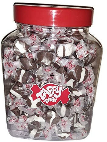 Assorted Salt Water Taffy Gift jar 100 X Pieces Gluten Free, Peanut Free, Tree NUT Free (Cookies & Cream)