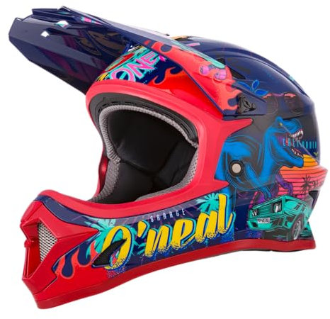 O'NEAL | Mountainbike-Helm | Kinder | MTB Downhill | ABS Schale, Lüftungsöffnungen für optimale Belüftung & Kühlung, Robustes ABS | Sonus Youth Helmet Rex | Multi | Größe M