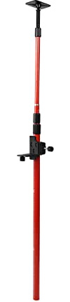 Fockety Laser-Nivellierlatte, 4 M Mehrzweck-Ausziehstange, Verstellbare Laser-Level-Montagestange, Teleskop-Stützstange mit Laserhalterung/Hebetisch für Rotations- und Linienlaser (rot)