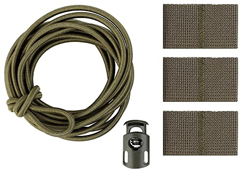 Tenoburian 81.89 in Bungee Nylon Shock Cord, Elastic Crafting Stretch String avec Spring Toggle Stopper Slider for Storage Flag Tactical Accessories RG