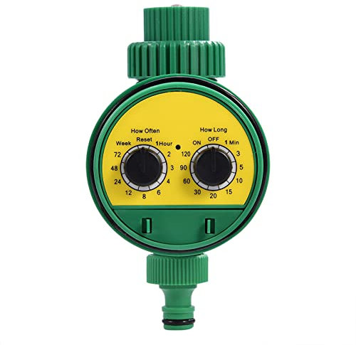 Timer per Irrigazione da Giardino LCD, Timer per Tubo Elettronico Multifunzione a Due Quadranti per Irrigazione di Tubi da Giardino Esterni, Riempimento di Stagni d'Acqua, Irrigatore per Prato