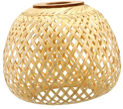 Housoutil Woven Bamboo Lampenschirm Und Vielseitiger Lampenschirm Für Pendelleuchten Deckenlampen Und Öffnung Unten Durchmesser Für Zuhause Hotel Und Restaurant