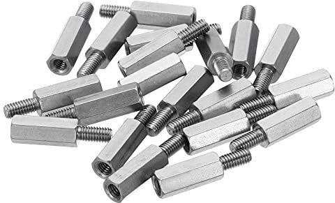 PATIKIL M3x12mm+6mm 20Pack Stecker-Buchse Sechskant Abstandshalter Edelstahl PCB Abstandshalter Schrauben für Hauptplatinen Computer Gehäuse Leiterplatten Elektronik