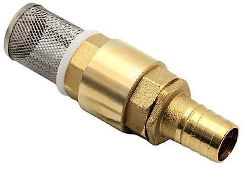 Clapet anti-retour en laiton, valve de pied de 1,9 cm à ressort de valve anti-retour de pompe, filtre de raccord de tuyau avec raccord de tuyau de 19 mm