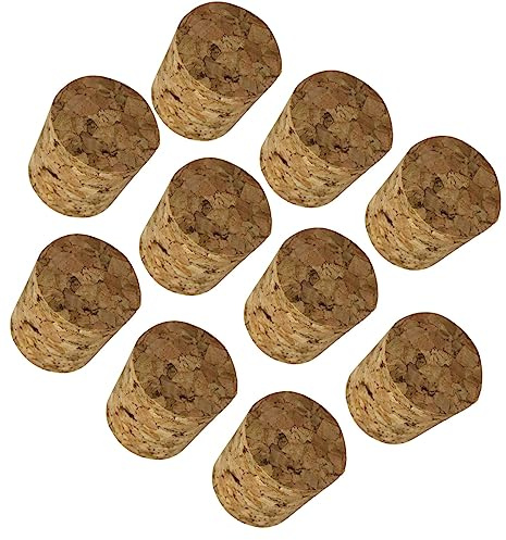 Almost Off Grid 10 Solid Cork Bungs Traditional Stoppers for Glass Demijohns, Homebrewing, Winemaking, Mead Making, Beer Making, Cider Making, Fermenting