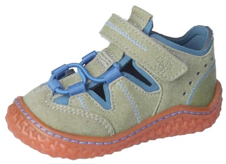 RICOSTA Jerry pojkar och flickor kardborre sneakers (bredd: medium, tvättbara, veganska), Eukalyptus Petrol 530, 23 EU