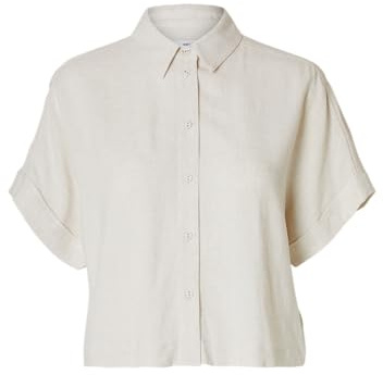 Slfviva Ss Cropped Shirt Noos, Sandskal, 38