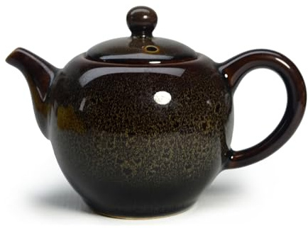 Liang baobao Porzellan-Teekanne, 340 ml, kleine Teekanne, chinesische Tradition, ofenveränderte Glasur, farbige Keramik-Teekessel (braun), TER001