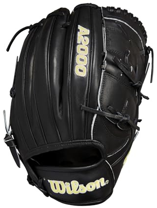 Wilson Guante de béisbol 2024 Baseball Classics Series A2000 B2 de 12 Pulgadas, Lanzador de Mano Izquierda, Negro/Amarillo